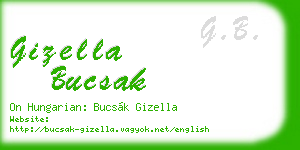 gizella bucsak business card